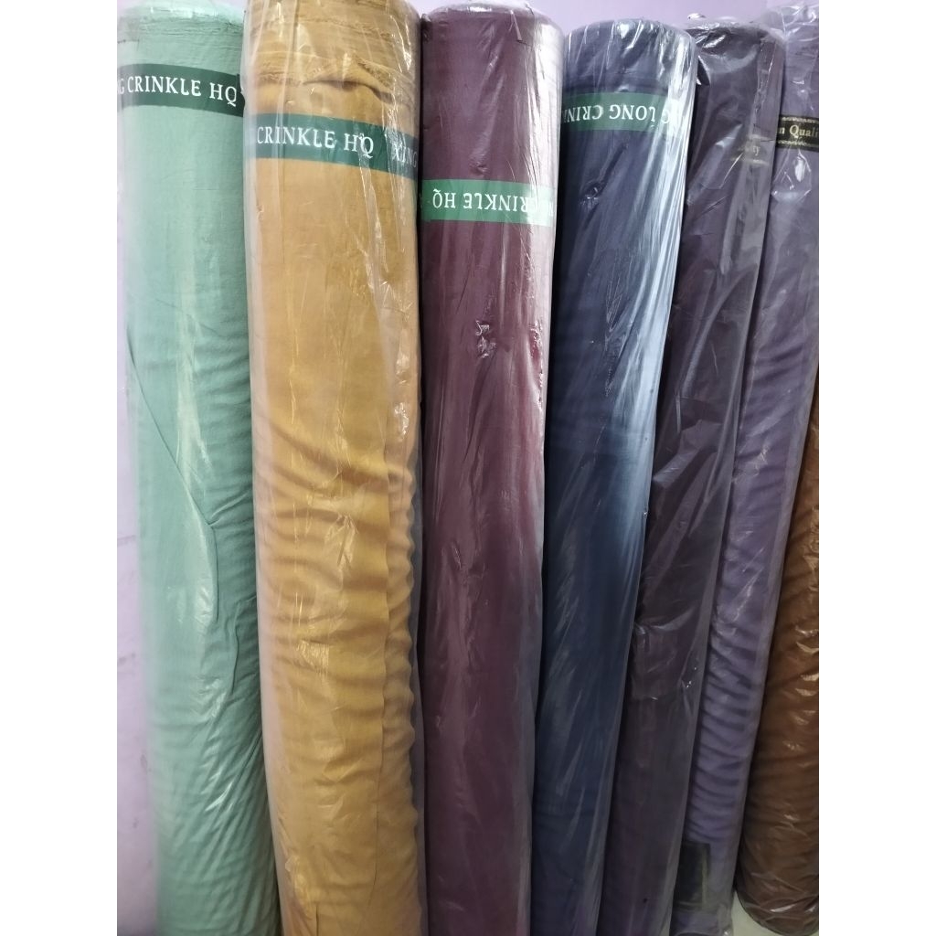 kain kiloan bahan cringkel arahan blouse,celana,kulot,daster