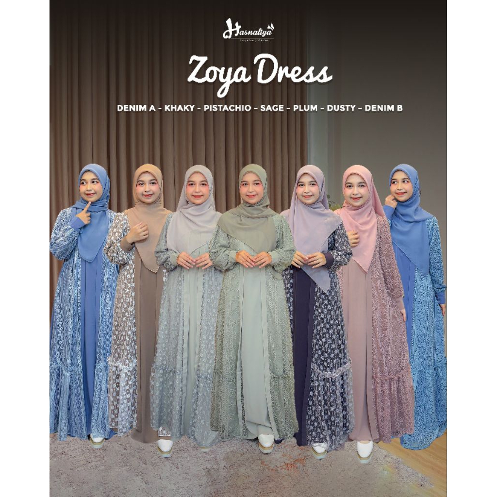 Zoya Dress By Hasnaliya Dress Wanita Terbaru