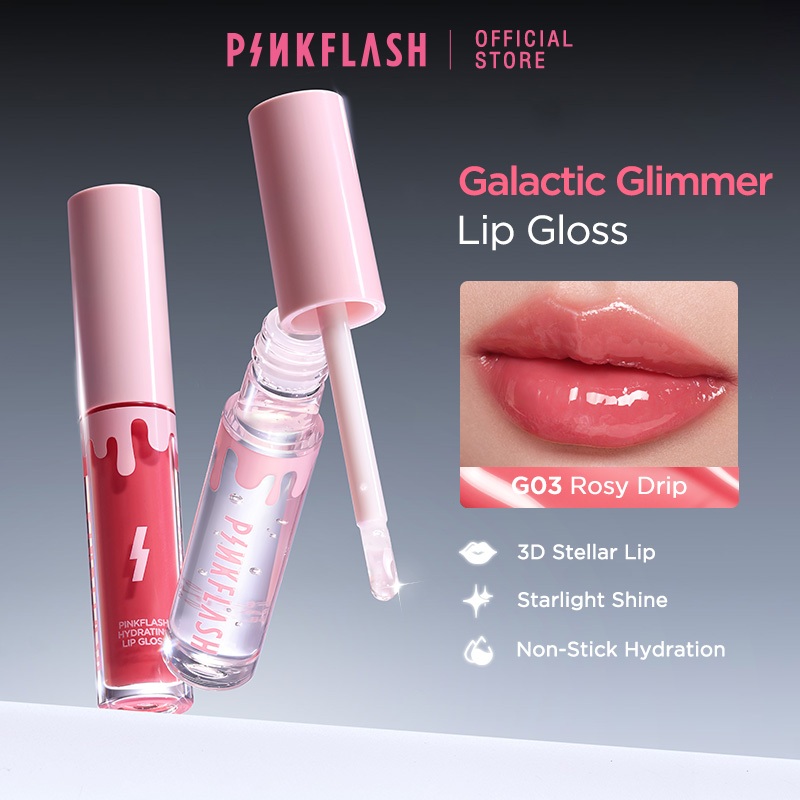 PINKFLASH Lip Gloss Hydrating Smooth Moisturizing Shine Non-Sticky Plumping