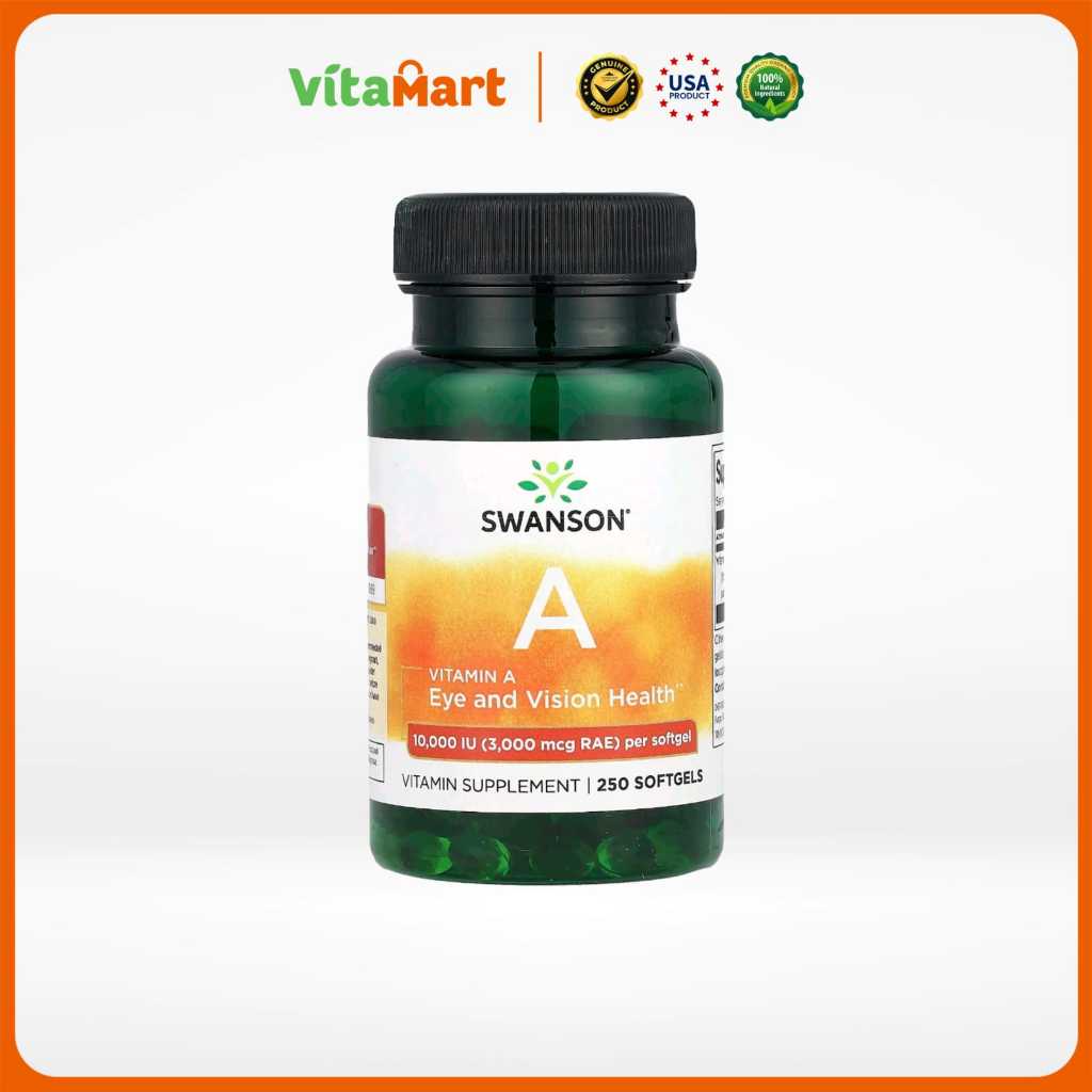 Swanson Vitamin A 10.000 IU (3000mcg RAE),  250 Softgels  USA