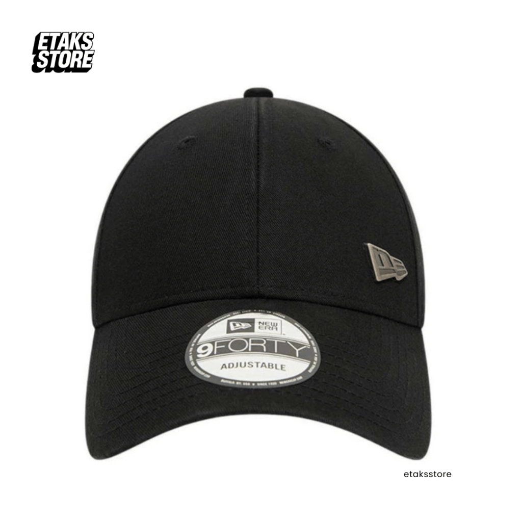 Topi New Era 940 Pin New Era Flag Logo Black | Baseball Hat Cap | Curved Snapback Strapback Trucker 