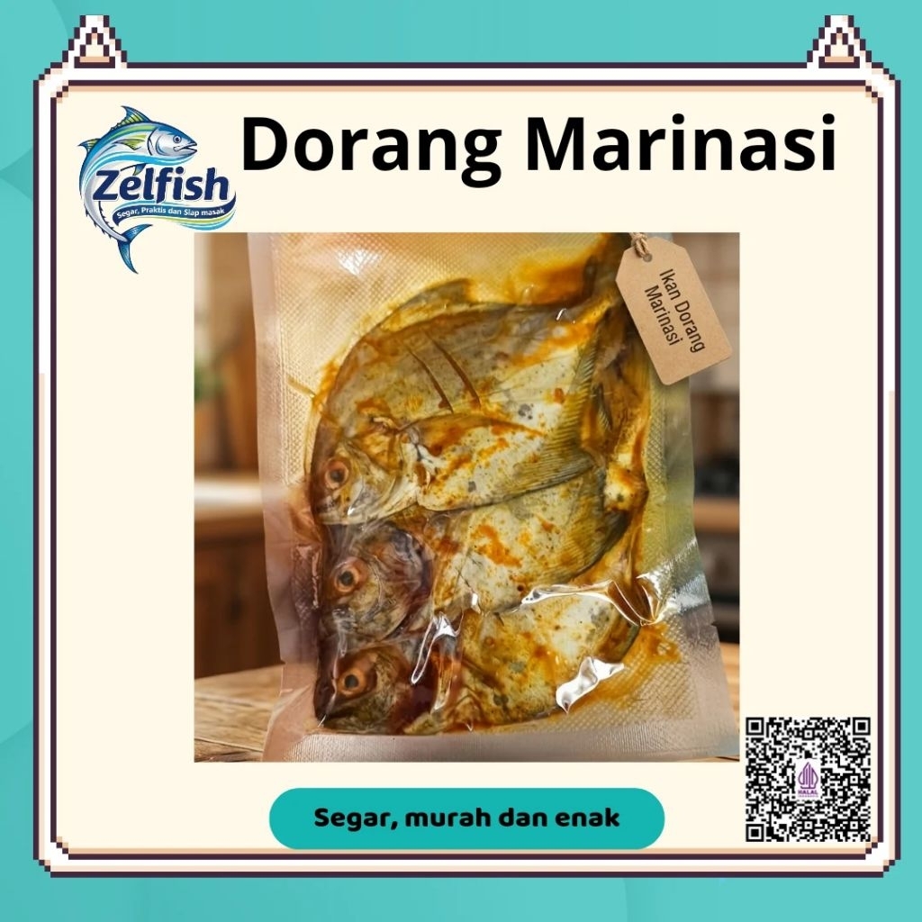 Dorang Marinasi Bumbu Rempah Premium - Isi 3 Ekor (350gr) - Halal, Siap Goreng/Bakar - Vakum Higieni