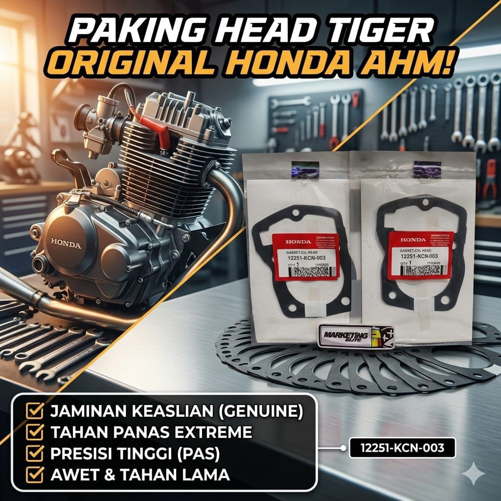 Packing kop Tiger paking kop head megapro tiger revo tiger lama GL Original AHM
