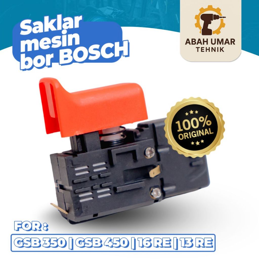 Saklar Mesin Bor Bosch Original GSB 350 GSB 450 16 RE 13 RE Suku Cadang Alat Teknik Asli
