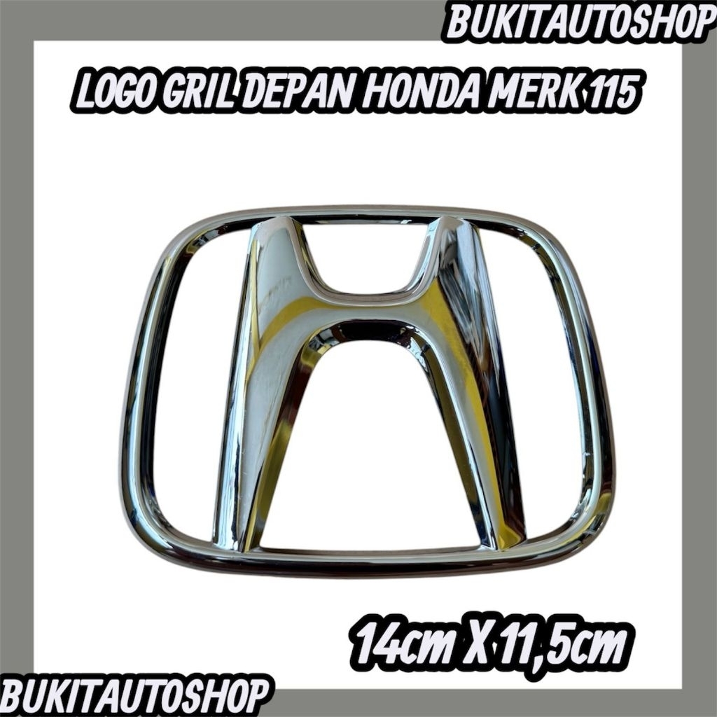 EMBLEM LOGO GRILL DEPAN HONDA CR-V HR-V JAZZ RS GK5 CITY GM6 HONDA FREED CHROM