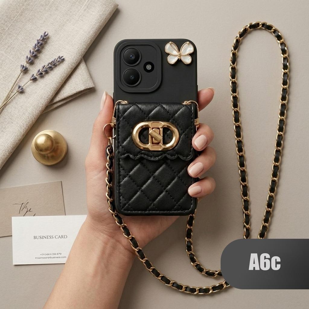 Softcase Dompet DR For tipe Oppo A6C - Case tas hp Casing dompet Case Oppo A6C Case Hp