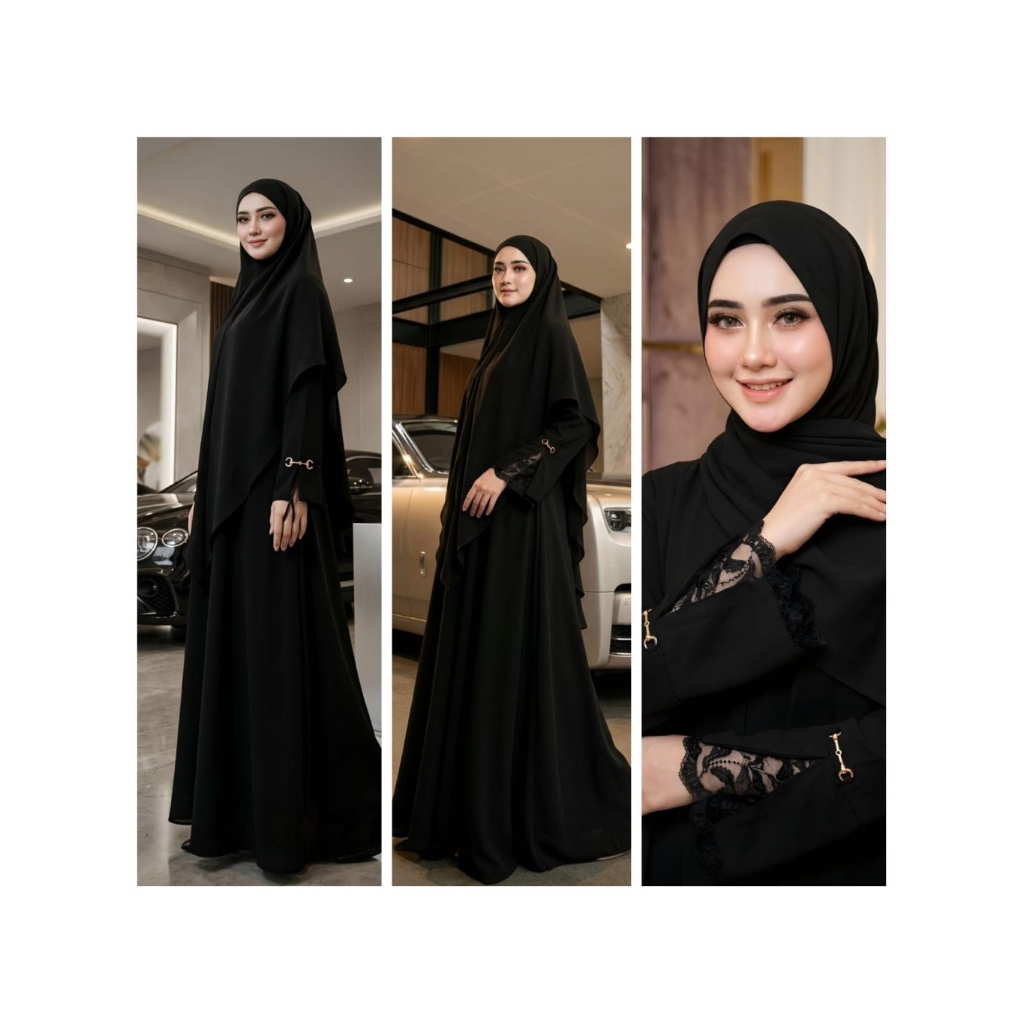 ABAYA MAHASIN SET HIJAB  BASIC &   RENDA by Ani