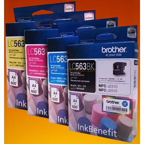 Tinta Brother LC563 , Black ,Cyan,Yellow,Magenta. For Printer Brother Series , DCP-J100, DCP-J105, M