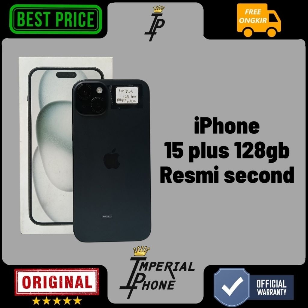 iphone 15 plus 128Gb resmi second