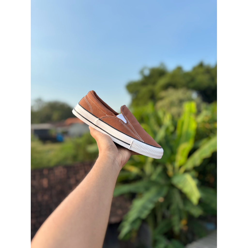 converse slip on brown malden