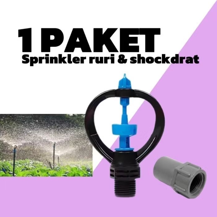 PAKET Sprinkler Ruri & Shockdrat Sprinkler Taman Kebun Pertanian Otomatis
