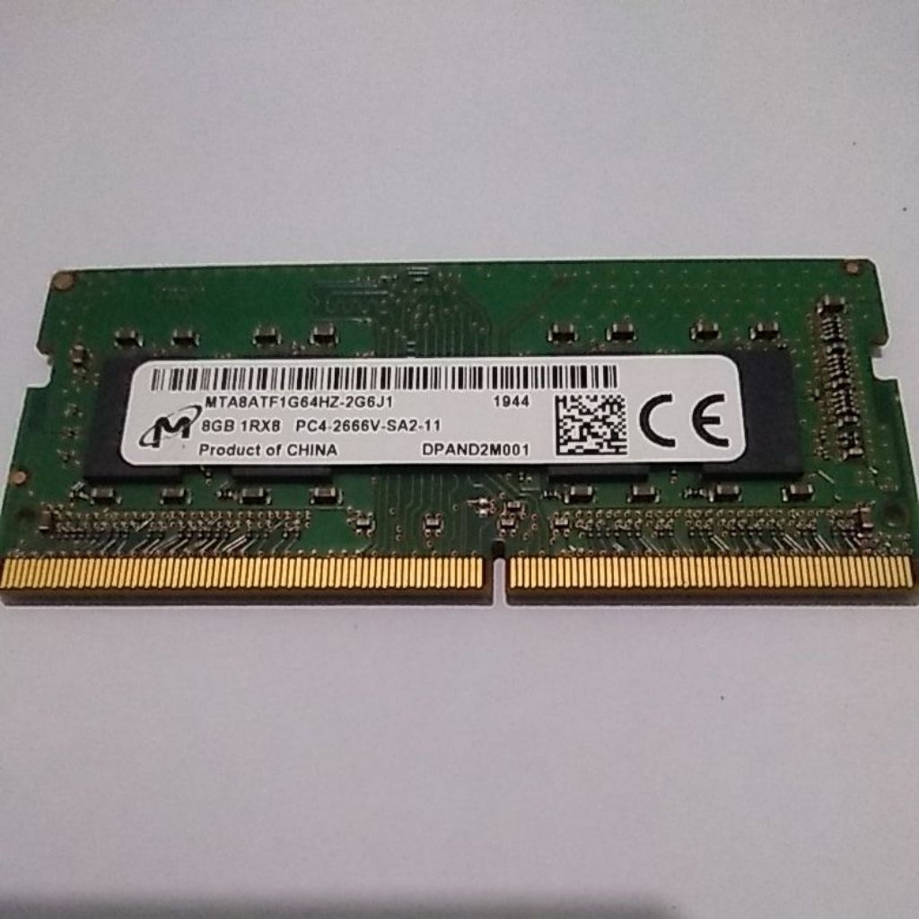 RAM Laptop DDR4  8GB 2666mhz merek Micron.
