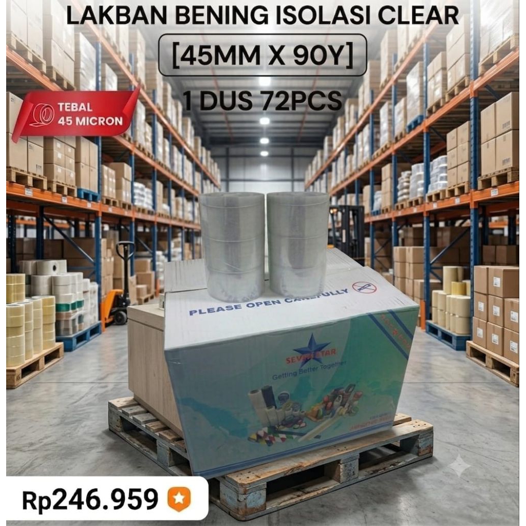 lakban bening 90 yard lakban coklat 90 yard 1 dus