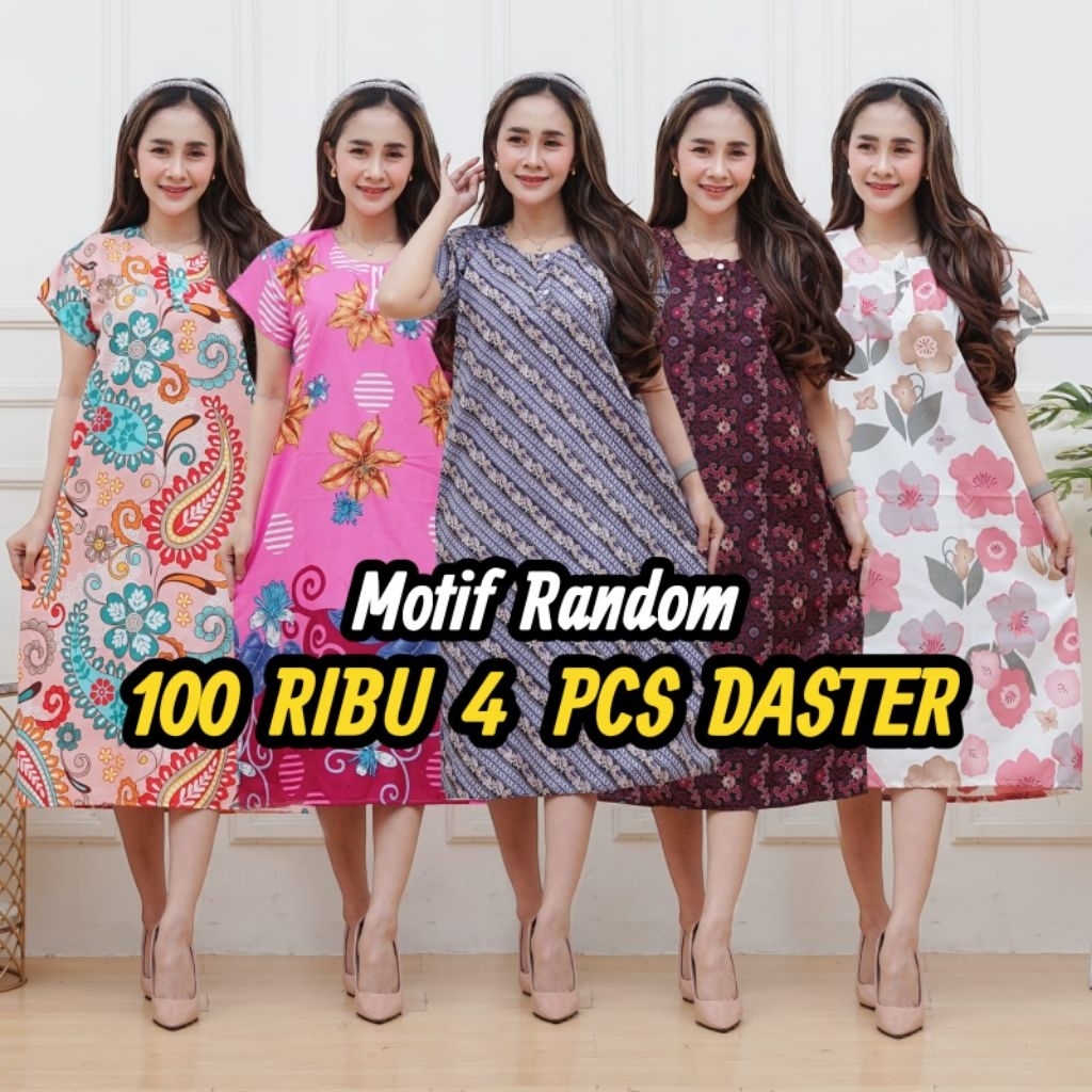 Daster 100 Dapat 4 Pcs | 100 ribu Dapat 4 Daster | Daster 120 Dapat 4 Pcs Jumbo