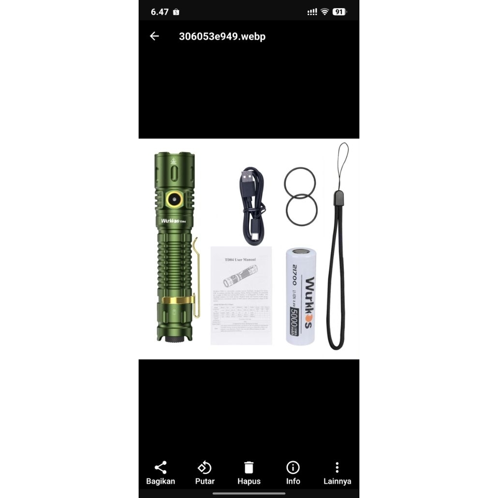 WURKKOS TD04 .3000 LUMEN .