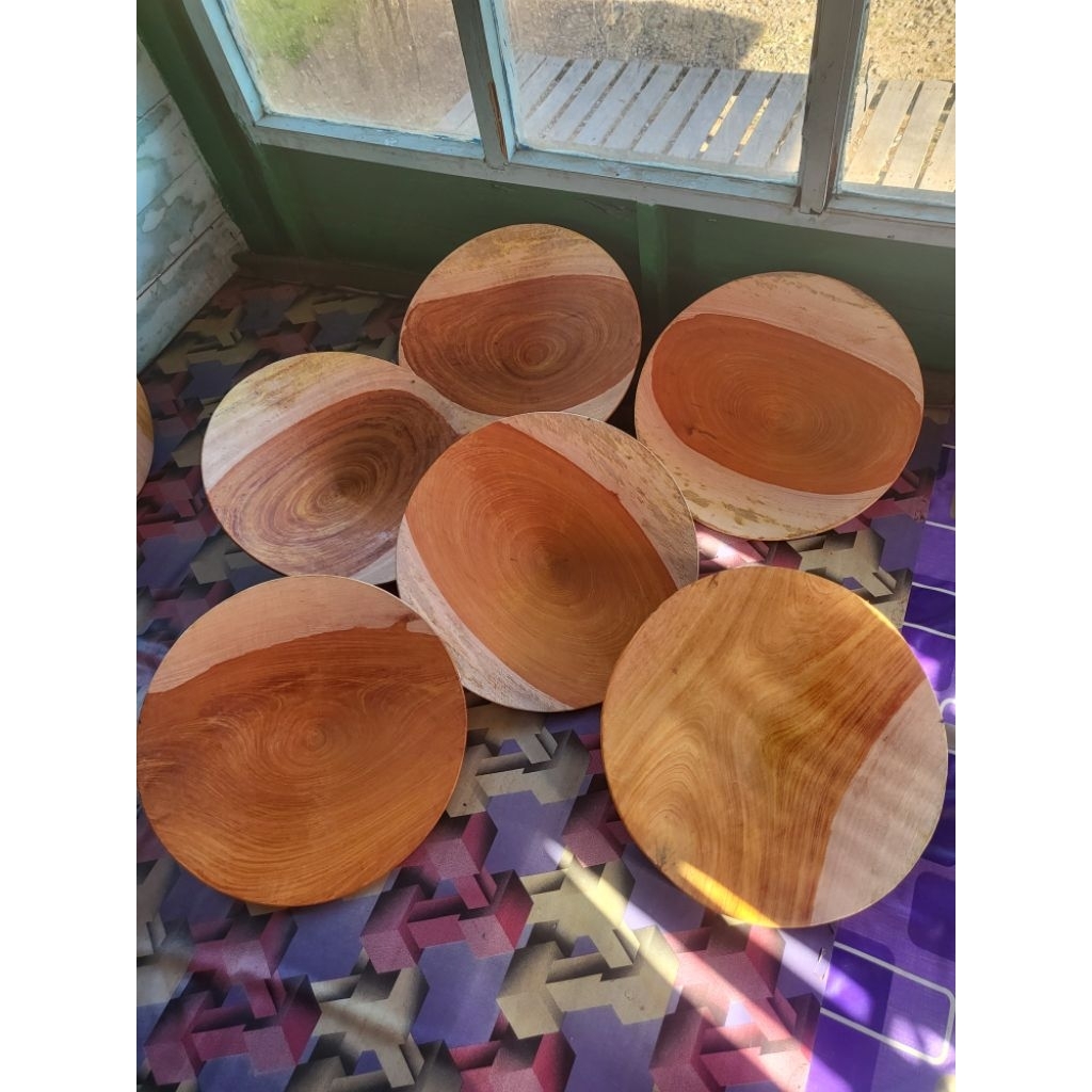 Alat Dulang Emas Kayu Jingah 60cm (LINGGANGAN) BERMOTIF TERAS UNIK