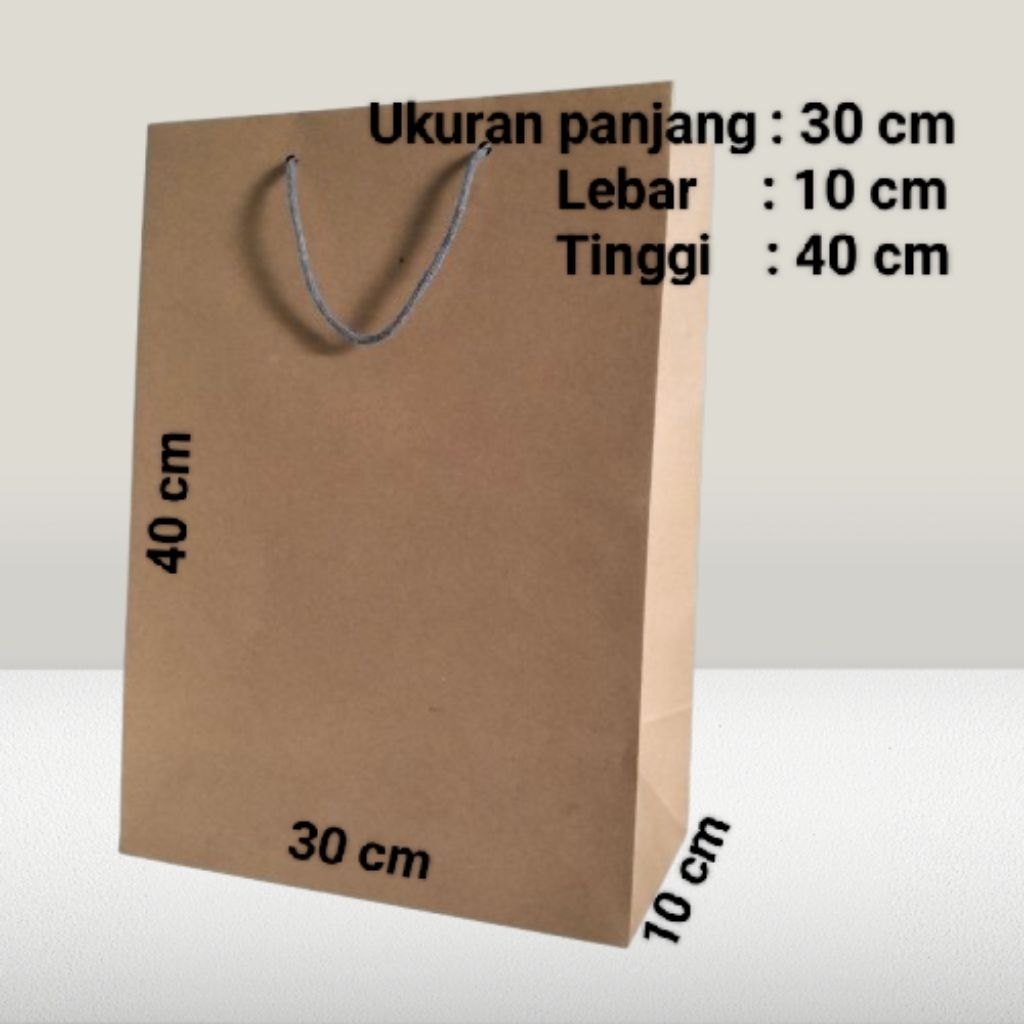 paper bag murah paper bag polos paper 30x10x40