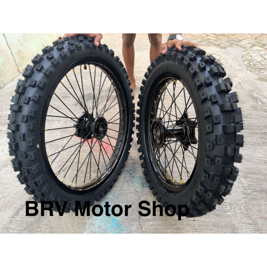 Velg Klx 18-21. Trail 18-21 Tromol Ori Ban Trbaasan Duri besar Siap Pasang Saja