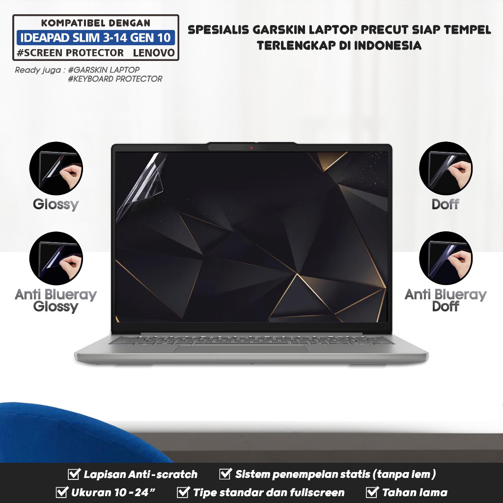 Pelindung Layar Screen Protector Guard Kompatibel dengan Lenovo IdeaPad Slim 3 3i-14 14ARP10 14IRH10