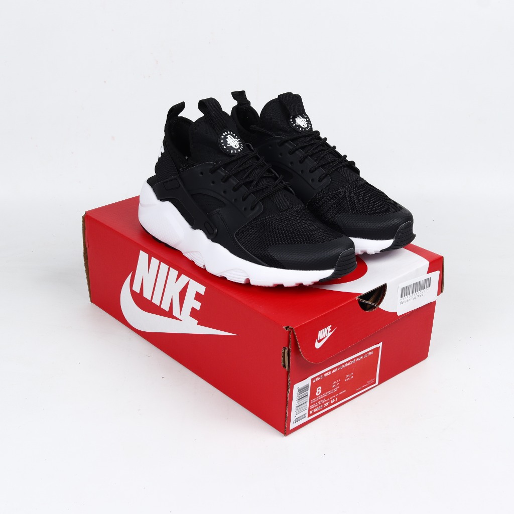 (DBX) Sepatu Sneakers Nike Huarache Black White