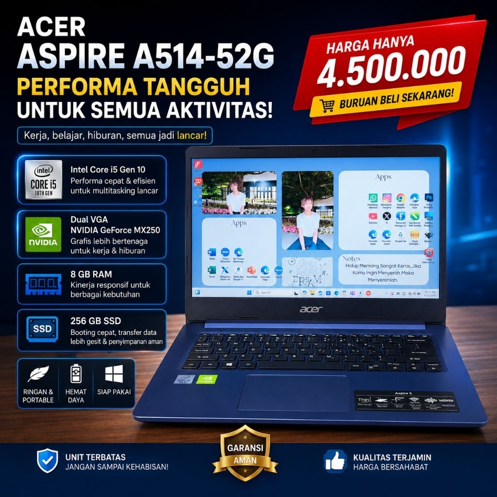 Acer core i5 gen 10 dual VGA
