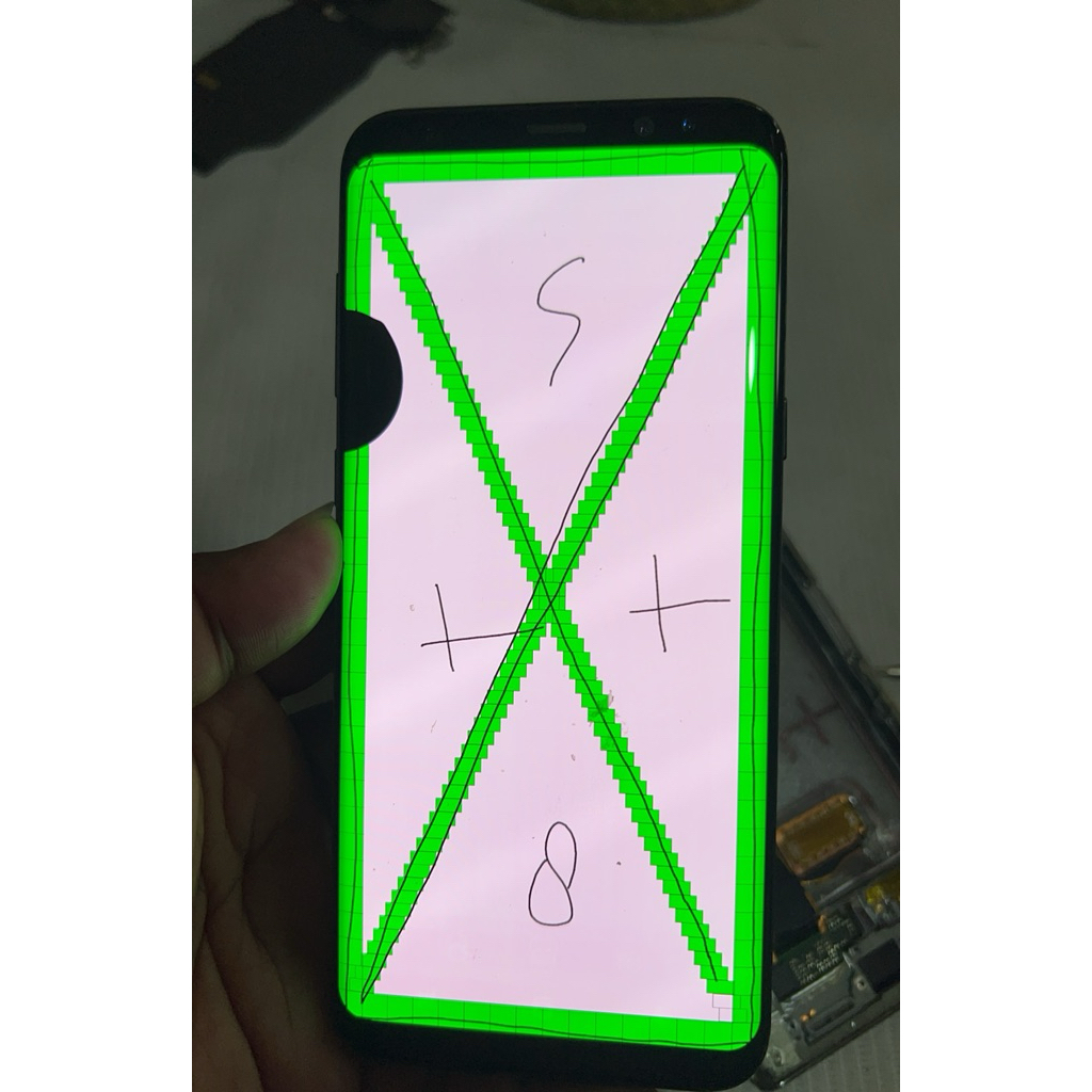 HP only Samsung S8+ ex sein minus sesuai fhoto shadow tipis dan retak di backdor nya
