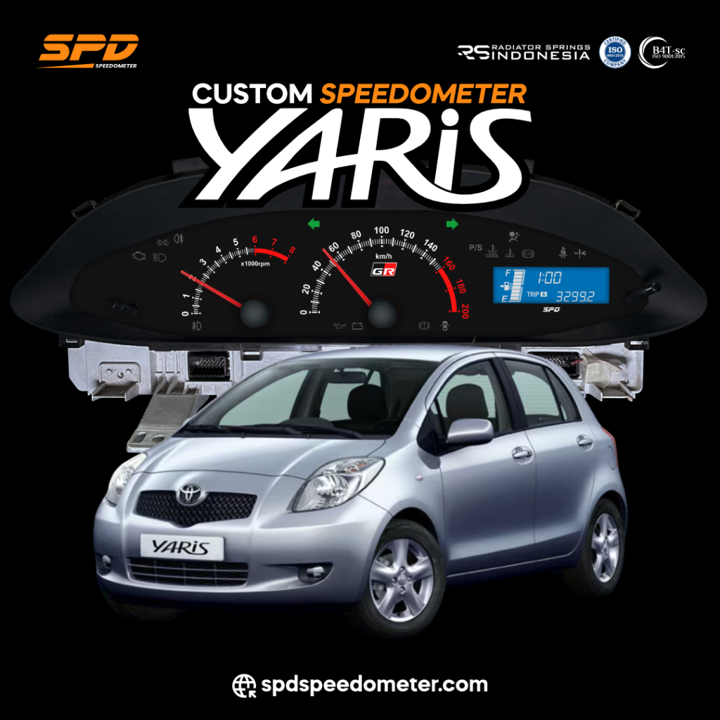 PANEL SPEEDOMETER CUSTOM TOYOTA YARIS BAKPAU - SPD SPEEDOMETER