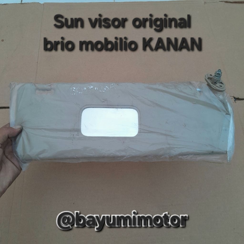 Sun visor KANAN original Honda brio mobilio warna cream