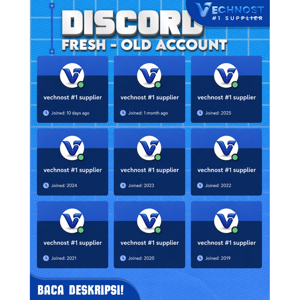 DISCORD FRESH - OLD AKUN | FULL AKSES