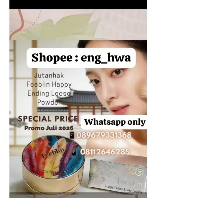 Jutanhak Feeblin Happy Loose Powder ( Bedak Tabur )