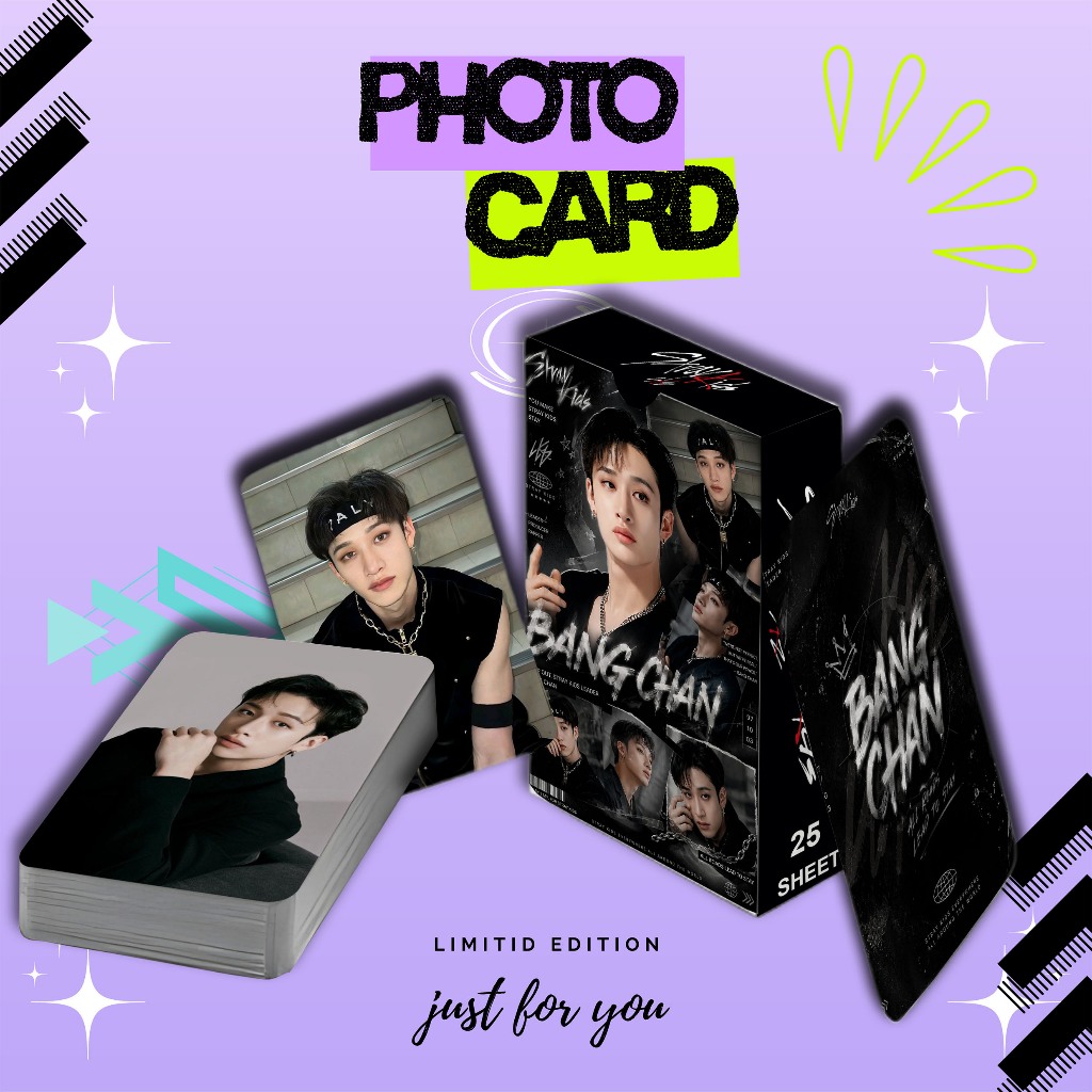 PHOTOCARD SET TERBARU KPOP BANG CHAN STRAY KIDS PREMIUM 25 SHEET FREE BOX