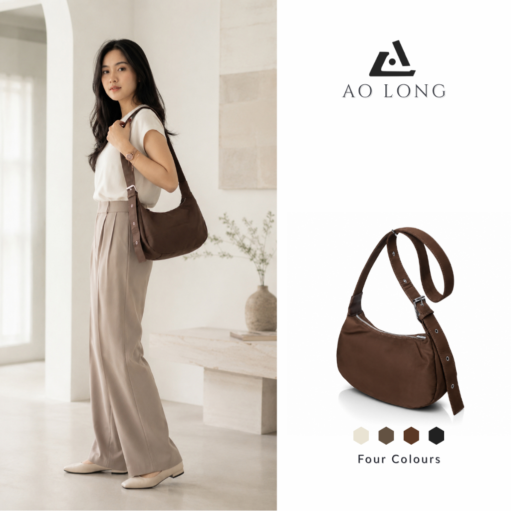 AOLONG Yona 8975 # Tas Selempang Wanita Slingbag Cewek Bahan Parasut Muat Dompet Panjang Hp SL.437