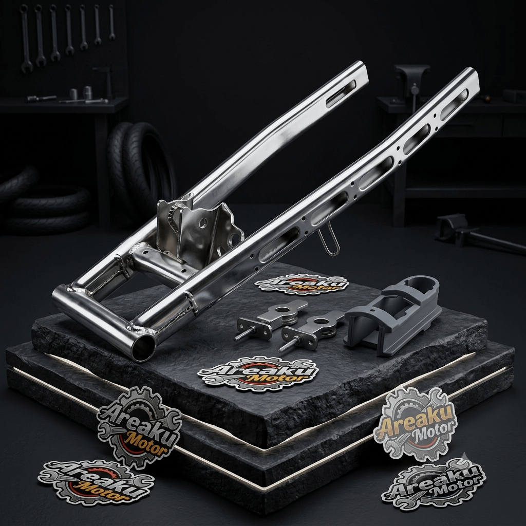 Swing Arm Satria FU Chrome 2.2mm Arem FU Suzuki Besi Tebal Berkualitas Swingan racing Aksesoris Vari