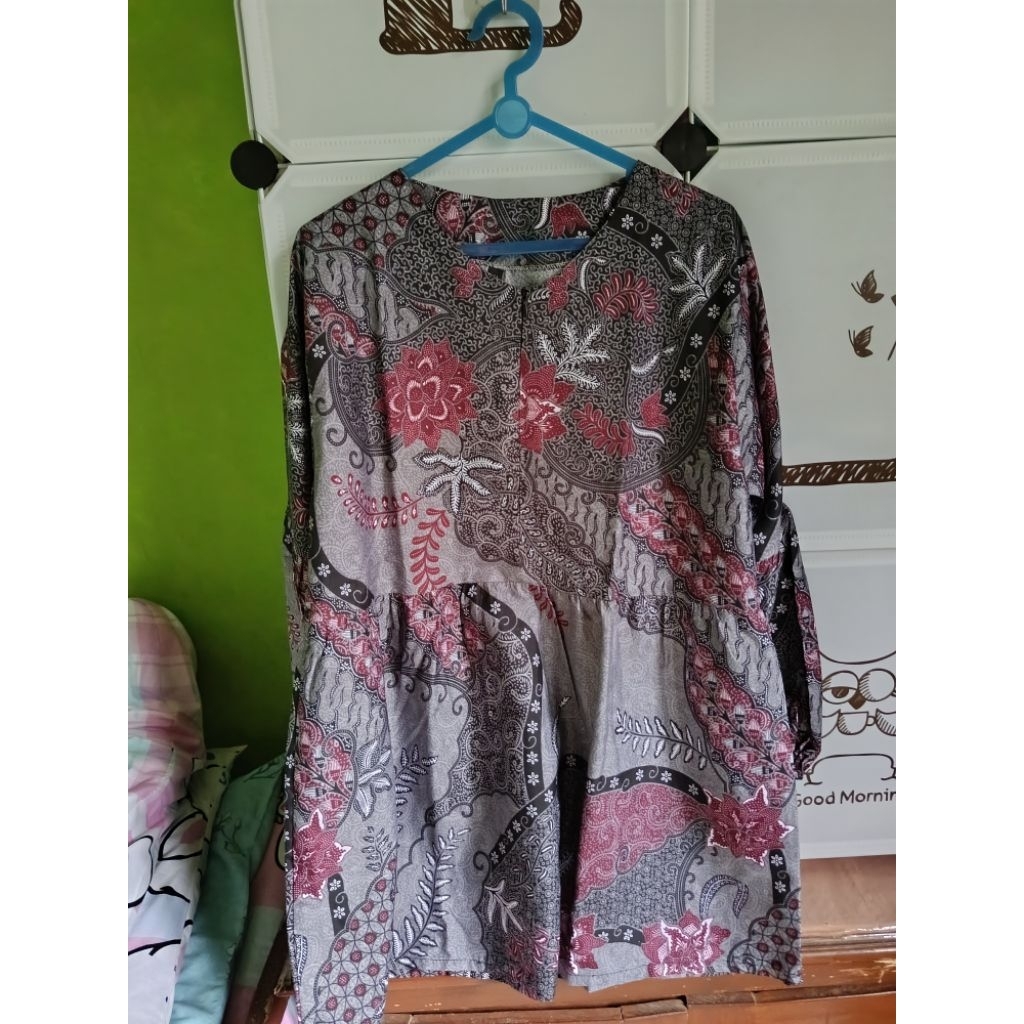 pl blouse batik lengan balon