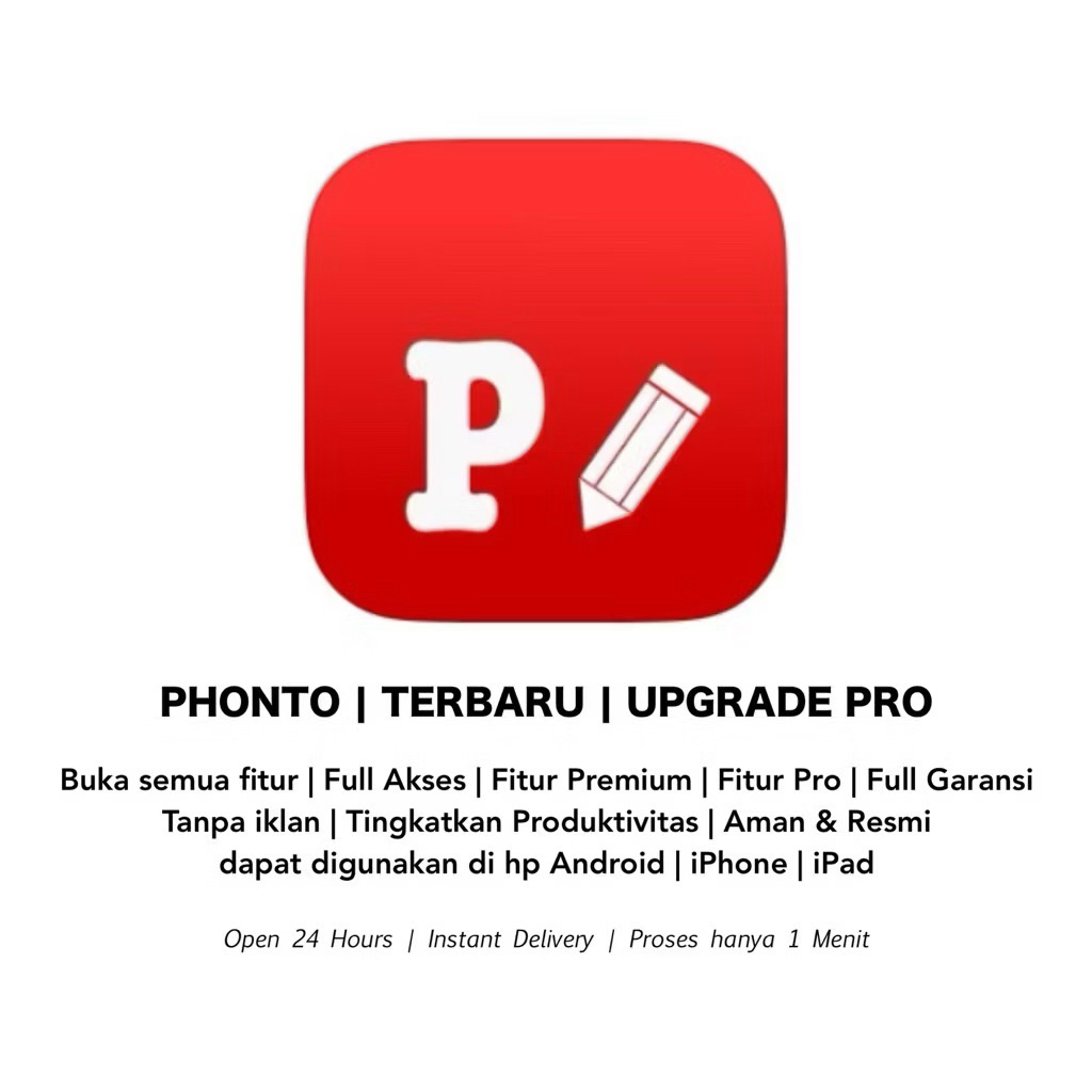 APLIKASI PHONTO PRO PREMIUM APPSTORE IOS LEGAL