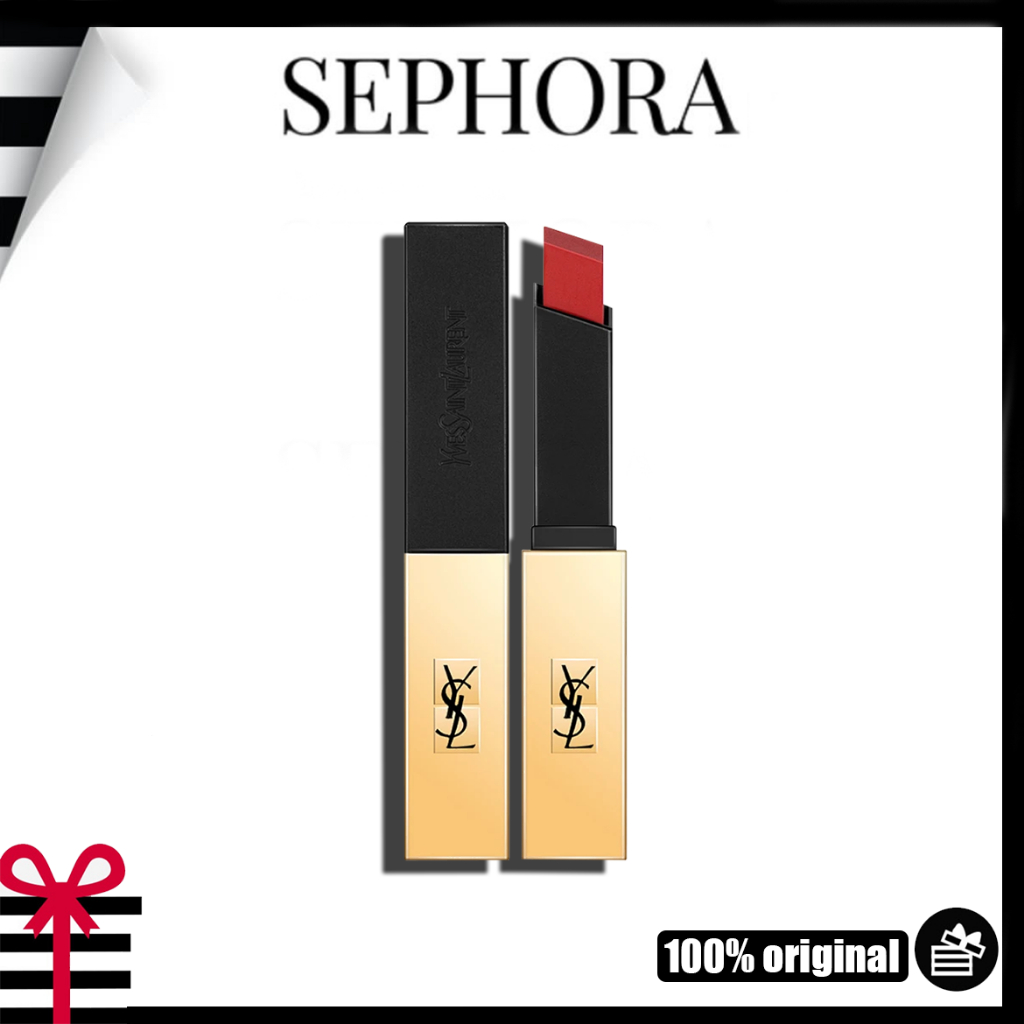YSL Lipstik --Kotak Hadiah/Yves.Saint.Laurent The Slim Matte Longwear Lipstick/Kotak Super-Slim Yang