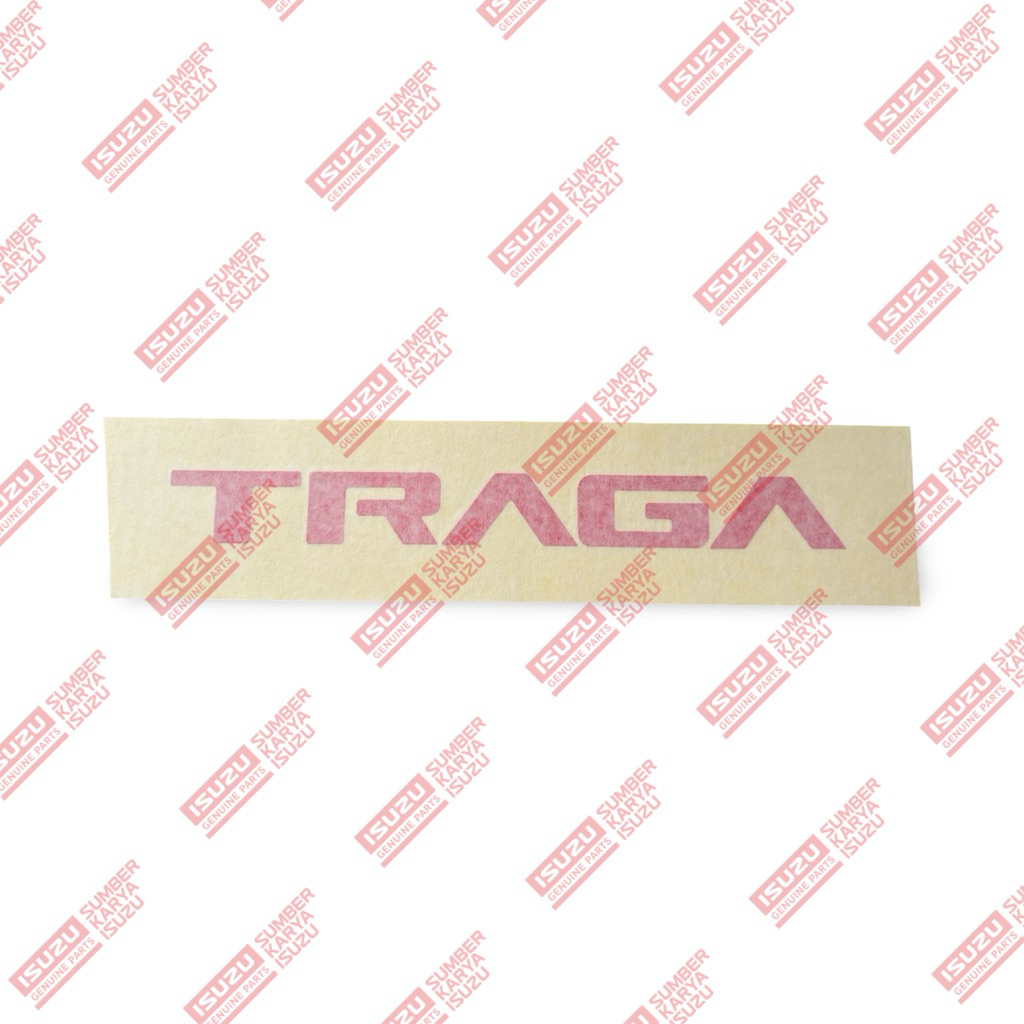 STICKER STIKER DECAL ISUZU TRAGA "TRAGA" MERAH ORIGINAL
