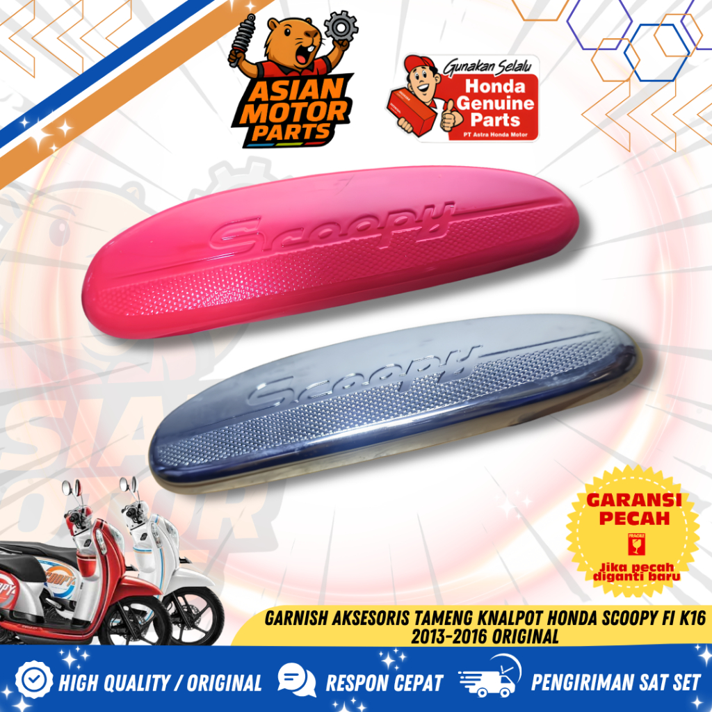 Garnish knalpot muffler garnish honda SCOOPY STYLISH K16 Scoopy fi K16 2013-2016 ORIGINAL