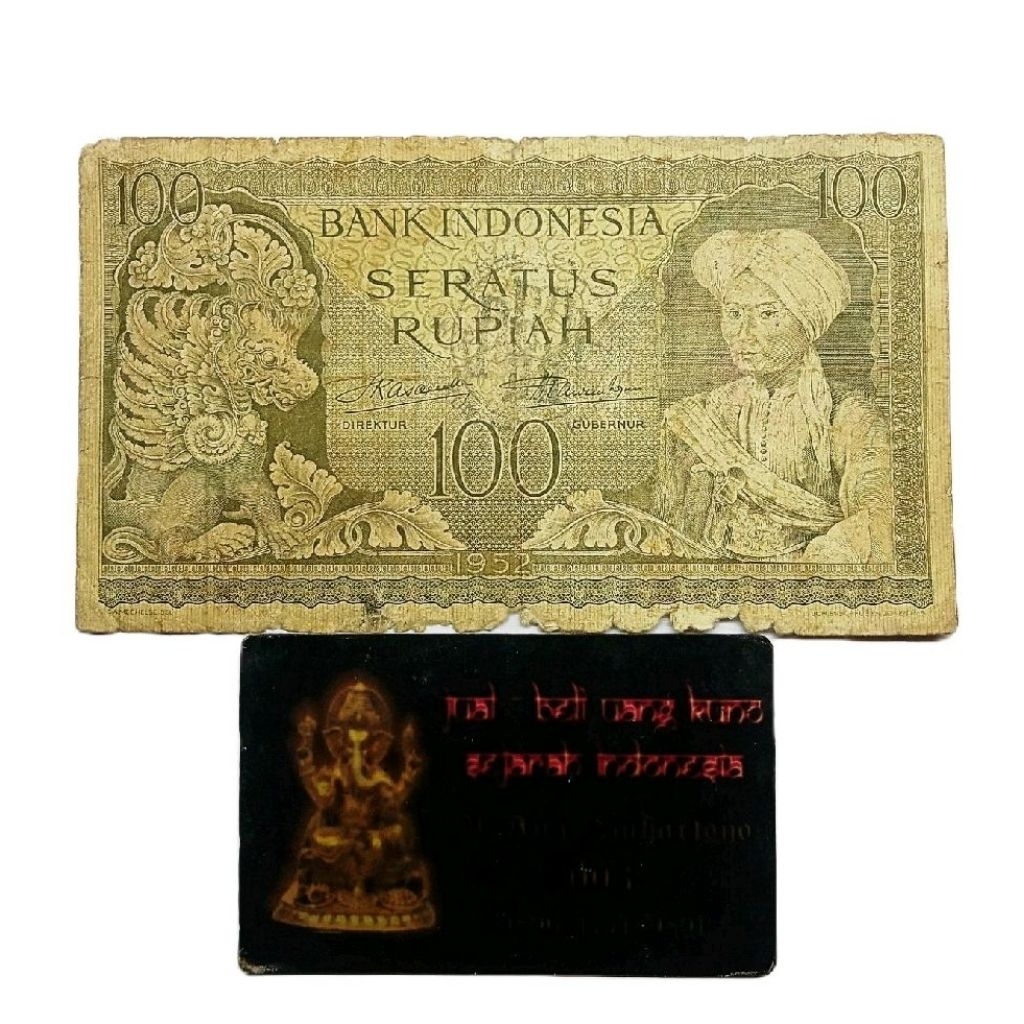 UANG 100 RUPIAH 1952 REPLACEMENT CAP PRRI