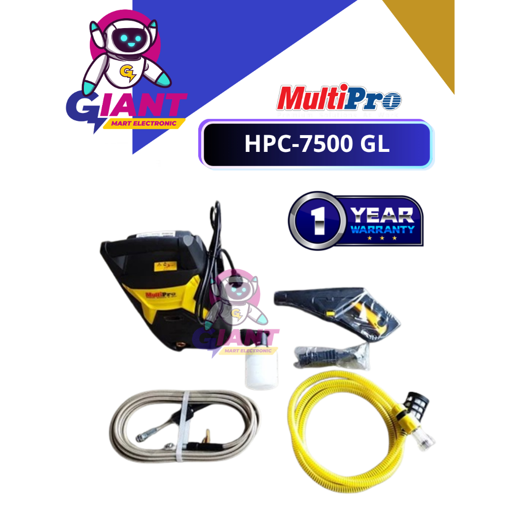 HIGH PRESSURE CLEANER HPC-7500 GL  MULTIPRO JET CLEANER 550 WATT