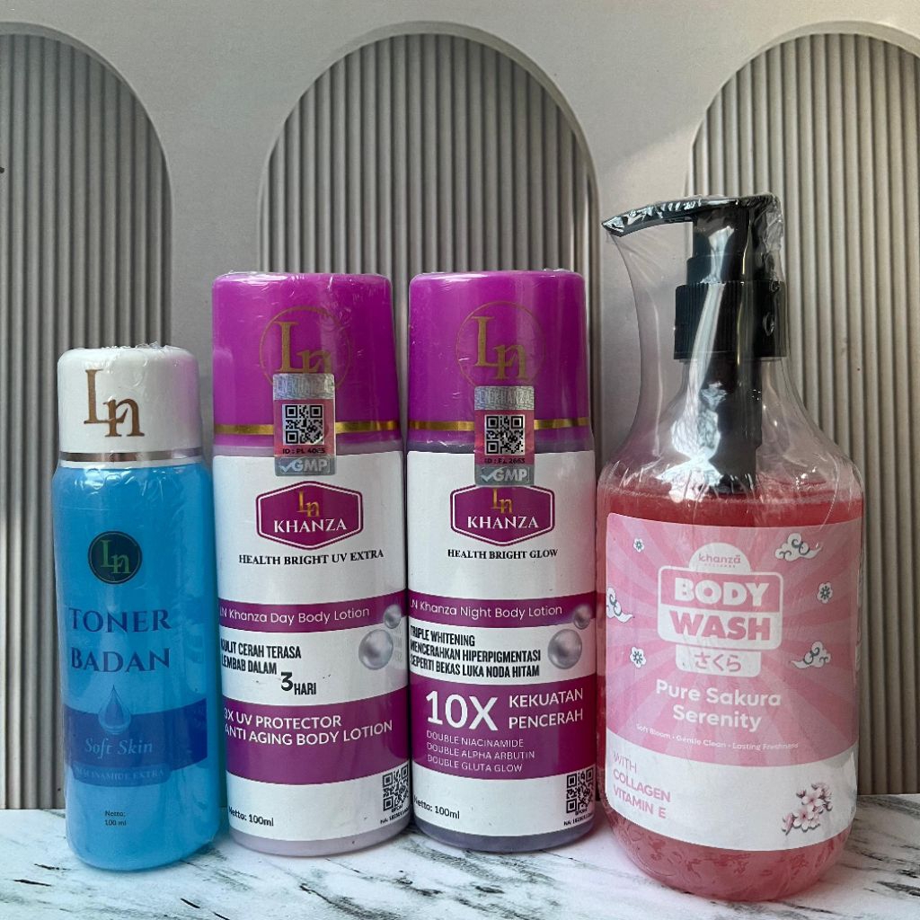 Paket Lengkap LN Ungu Lotion Eksfoliasi BPOM