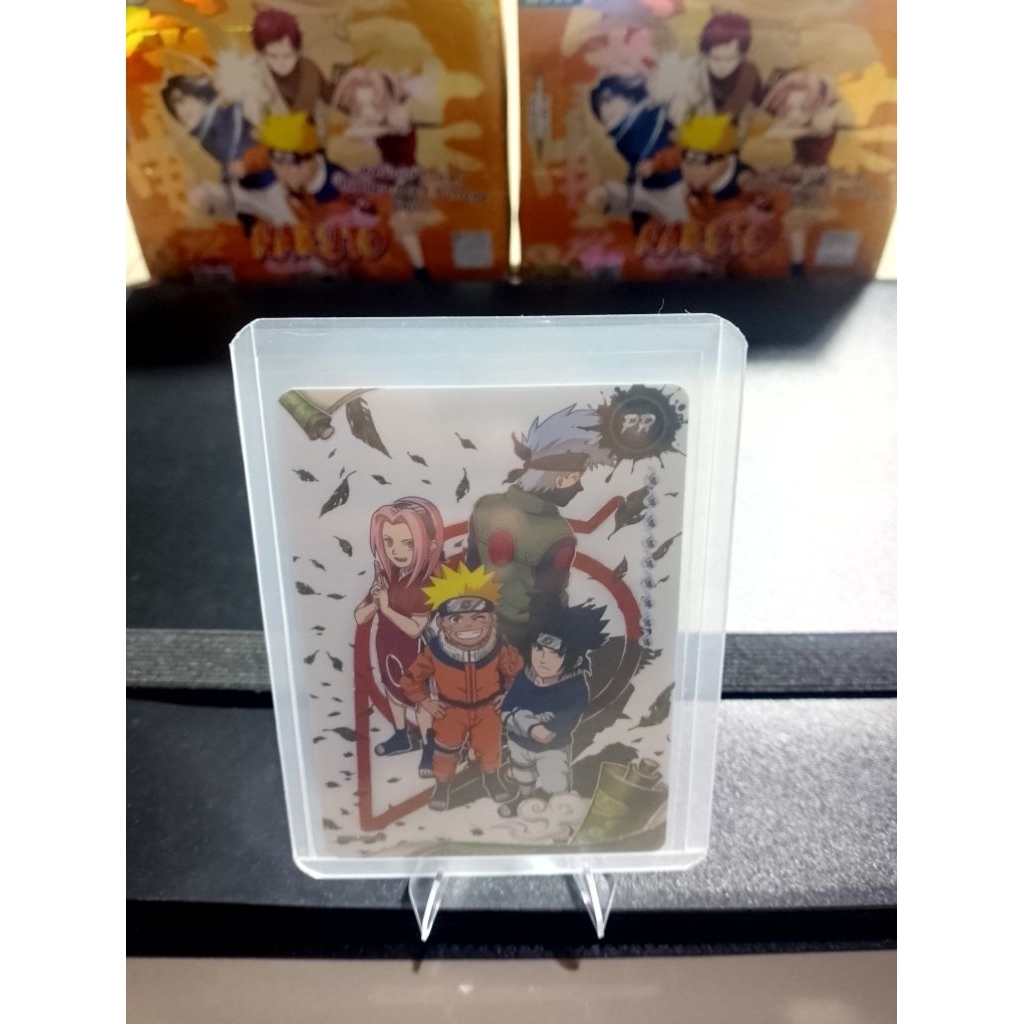 Kartu PR earth scroll 2 (T2W9),Set tim 7,Kakashi,Naruto, Sasuke,Sakura (kecil) + MR GUY BATIK TERBAR