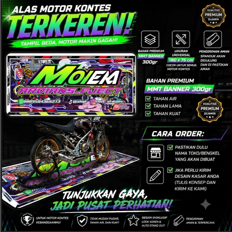 BANNER ALAS MOTOR KONTES DAN TOKO CUSTOM