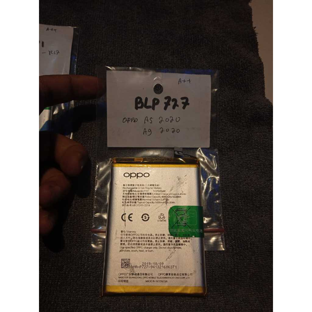 BATRE  Oppo A5 2020 dan Oppo A9 2020 BLP 727 ORIGINAL COPOTAN BEKAS