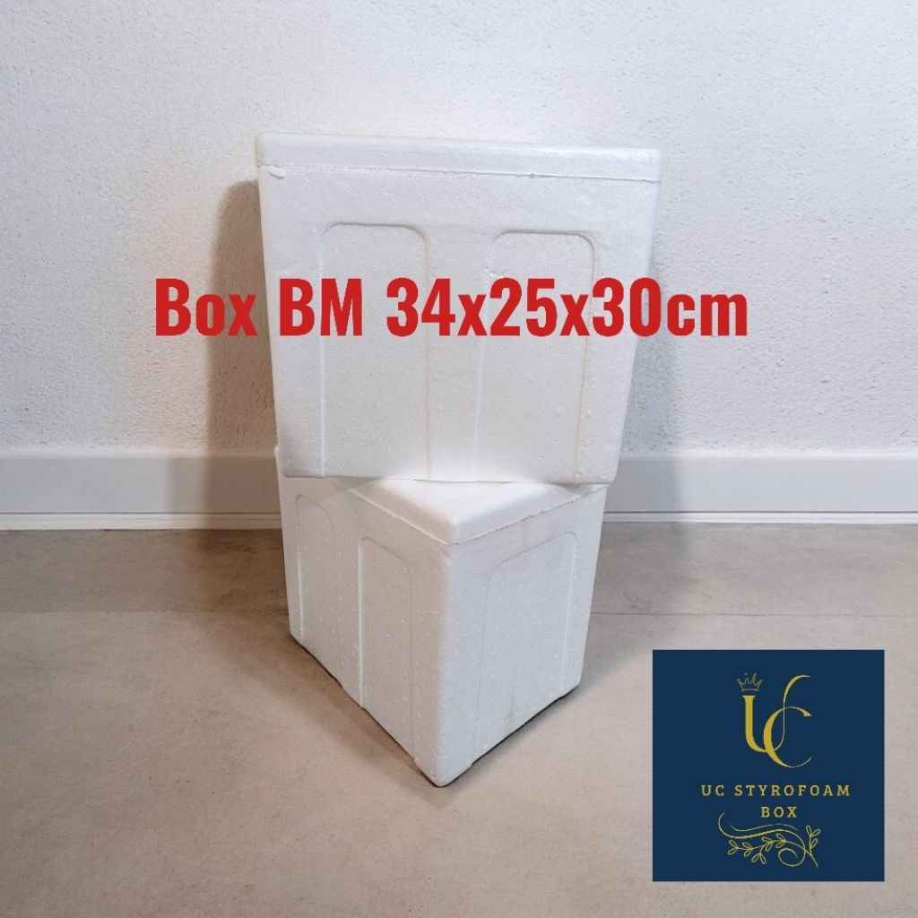 BM Styrofoam box/box Styrofoam /ice frozen BM Medium uk 34*25*30cm