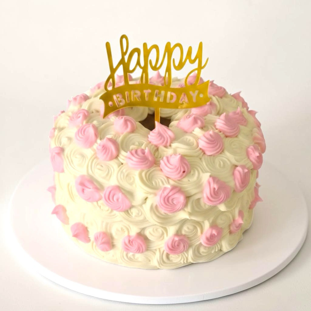 Banana Ciffon Birthday Cake – Simple Celebration Cake by Ficadora