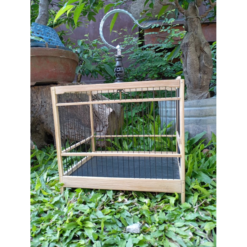 sangkar bambu burung kecil ruji fiber