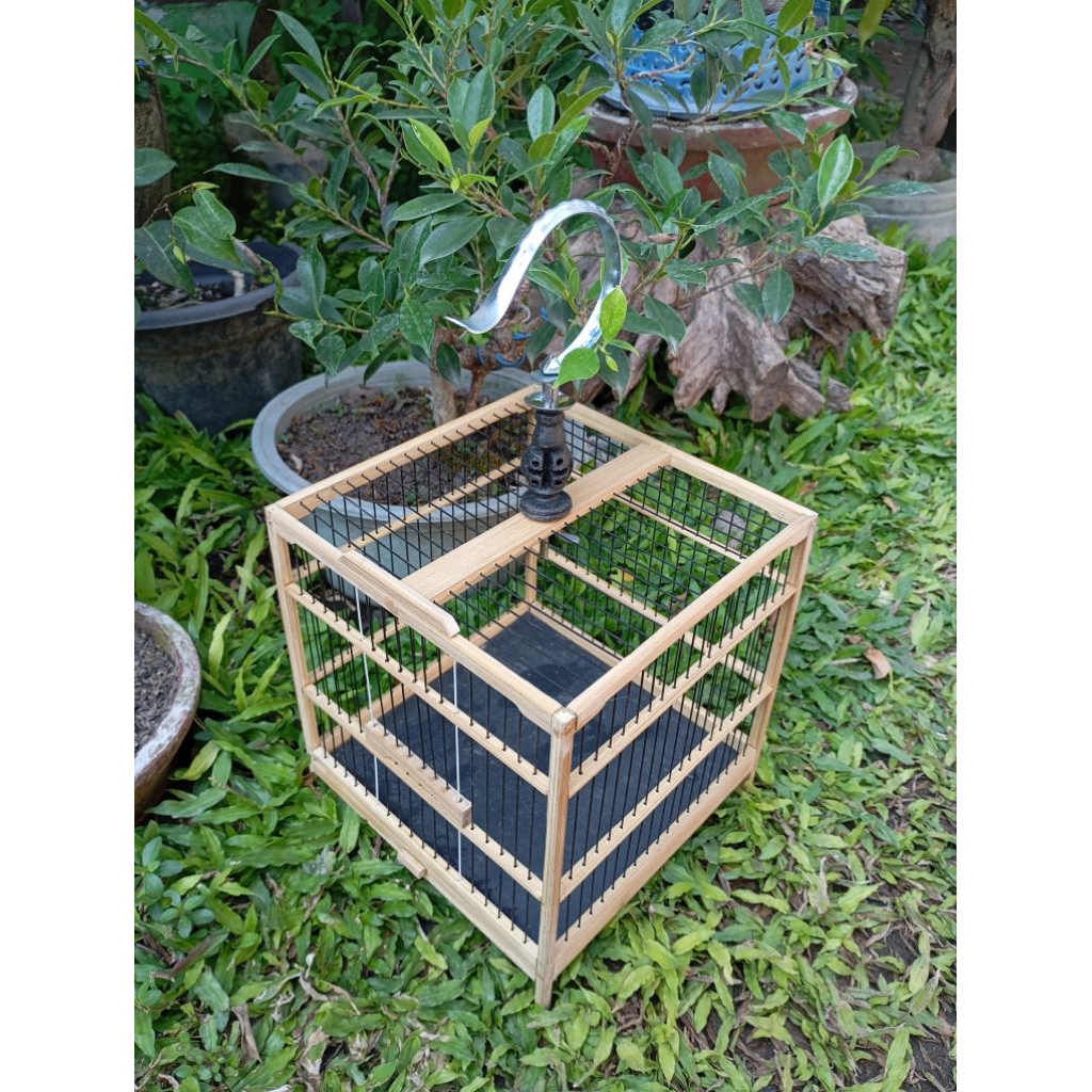 sangkar burung kecil bambu ruji ful fiber