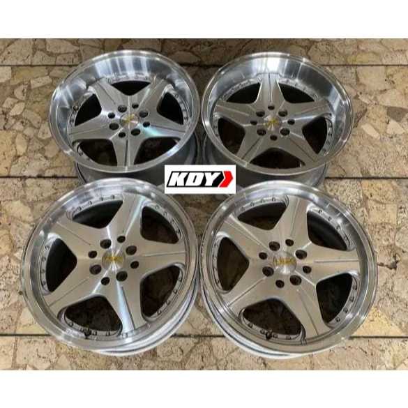 Velg Mobil Second Celong HSR Anambas Ring 16x7,5/8,5 Holo 8x100/114 ET35/18 Silver Polis Buat Kijang