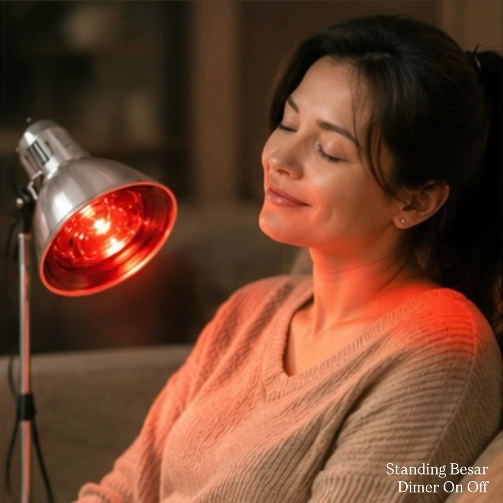 Lampu Infrared Fisioterapi Lamp Penghangat, Terapi Kesehatan 100 Watt